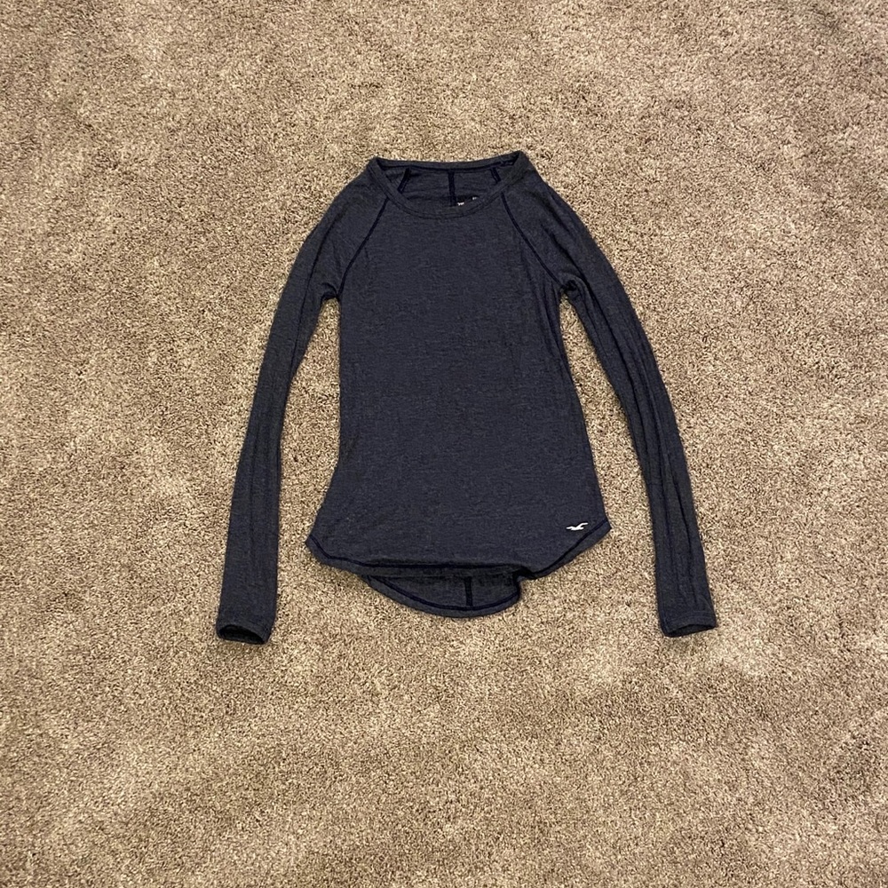 navy long sleeve shirt